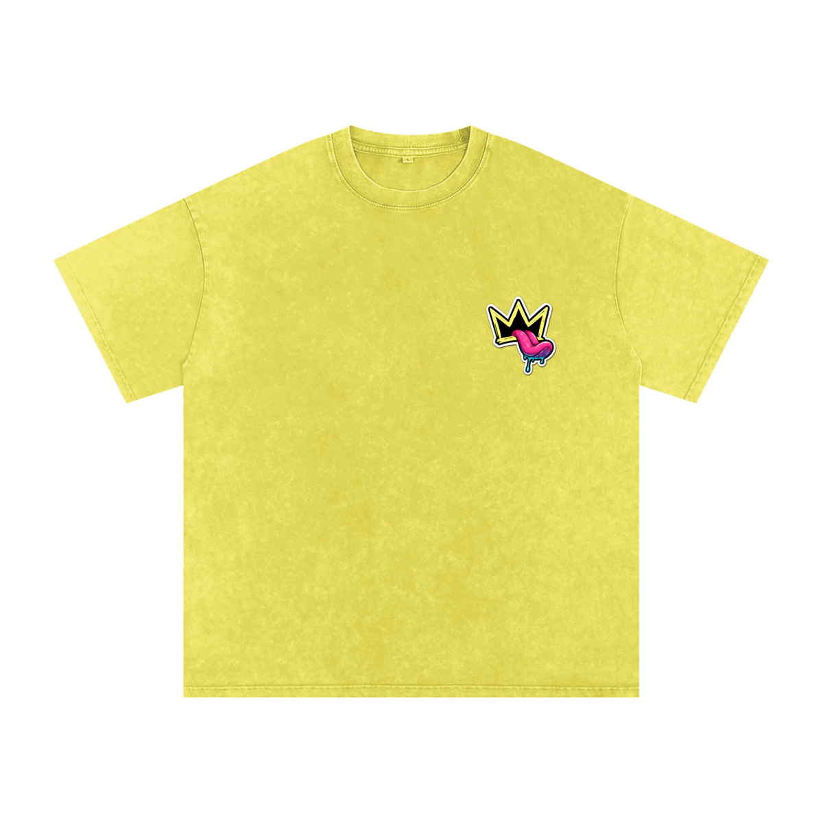 Snow Washed Oversized Cotton T-Shirt