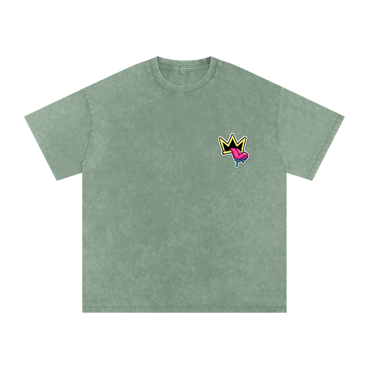 Snow Washed Oversized Cotton T-Shirt