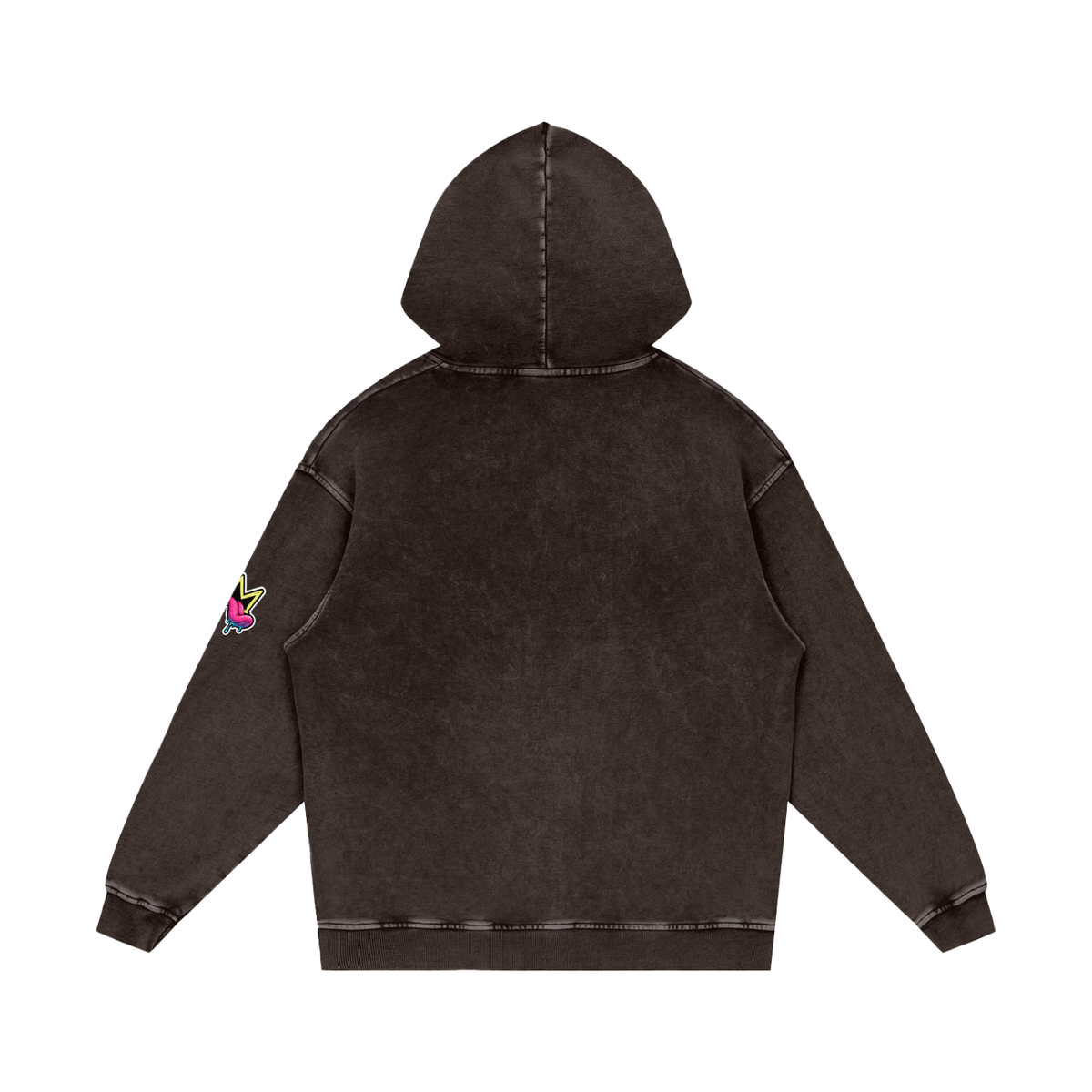 Snow Washed Loose Cotton Hoodie