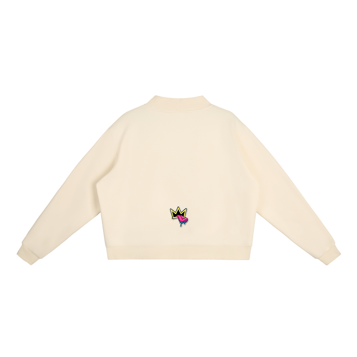Essential Fleece Mock-Neck Crew Sweatshirt