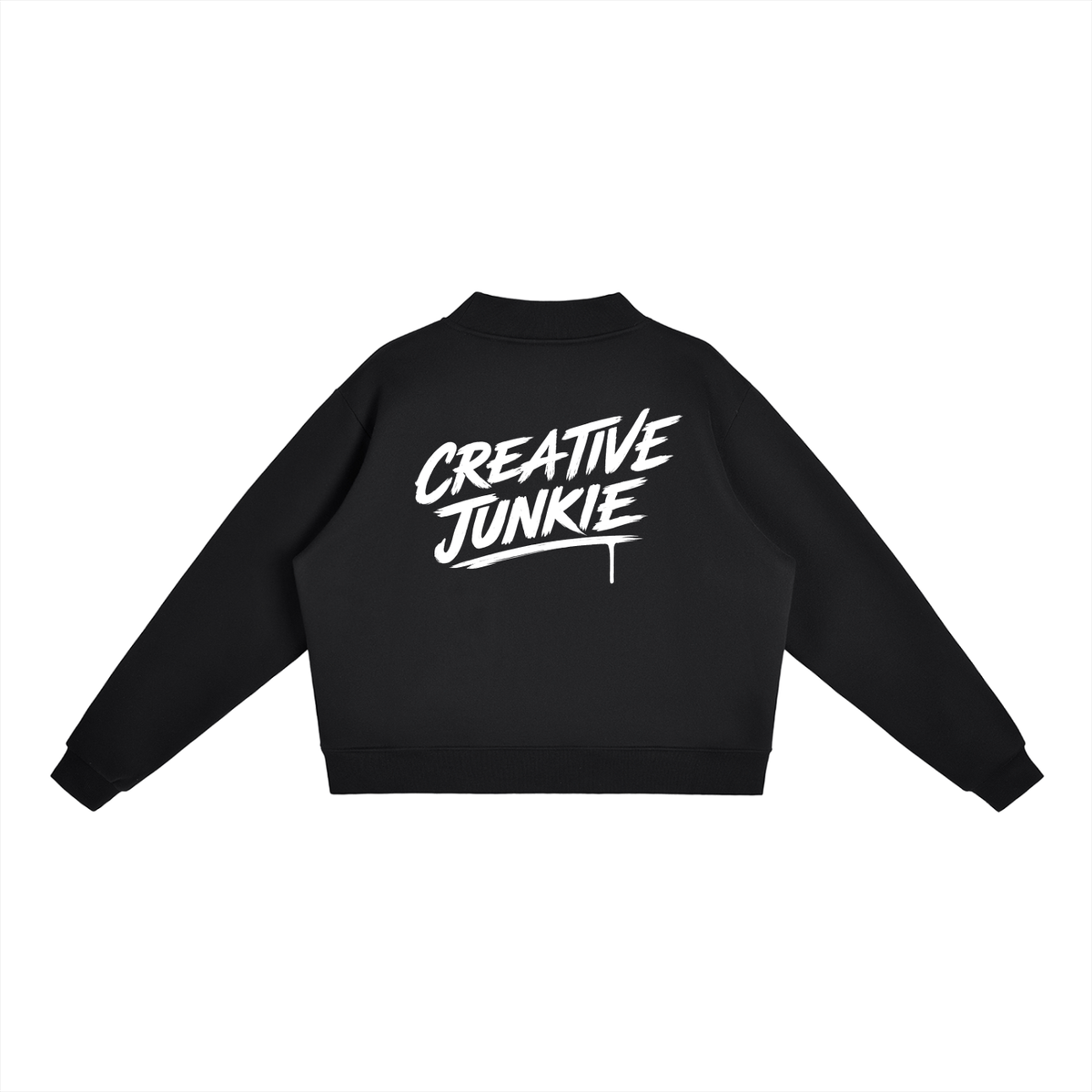 Essential Fleece Mock-Neck Crew Sweatshirt