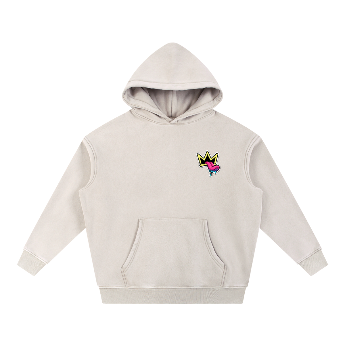 Snow Wash Fleece Oversize Hoodie