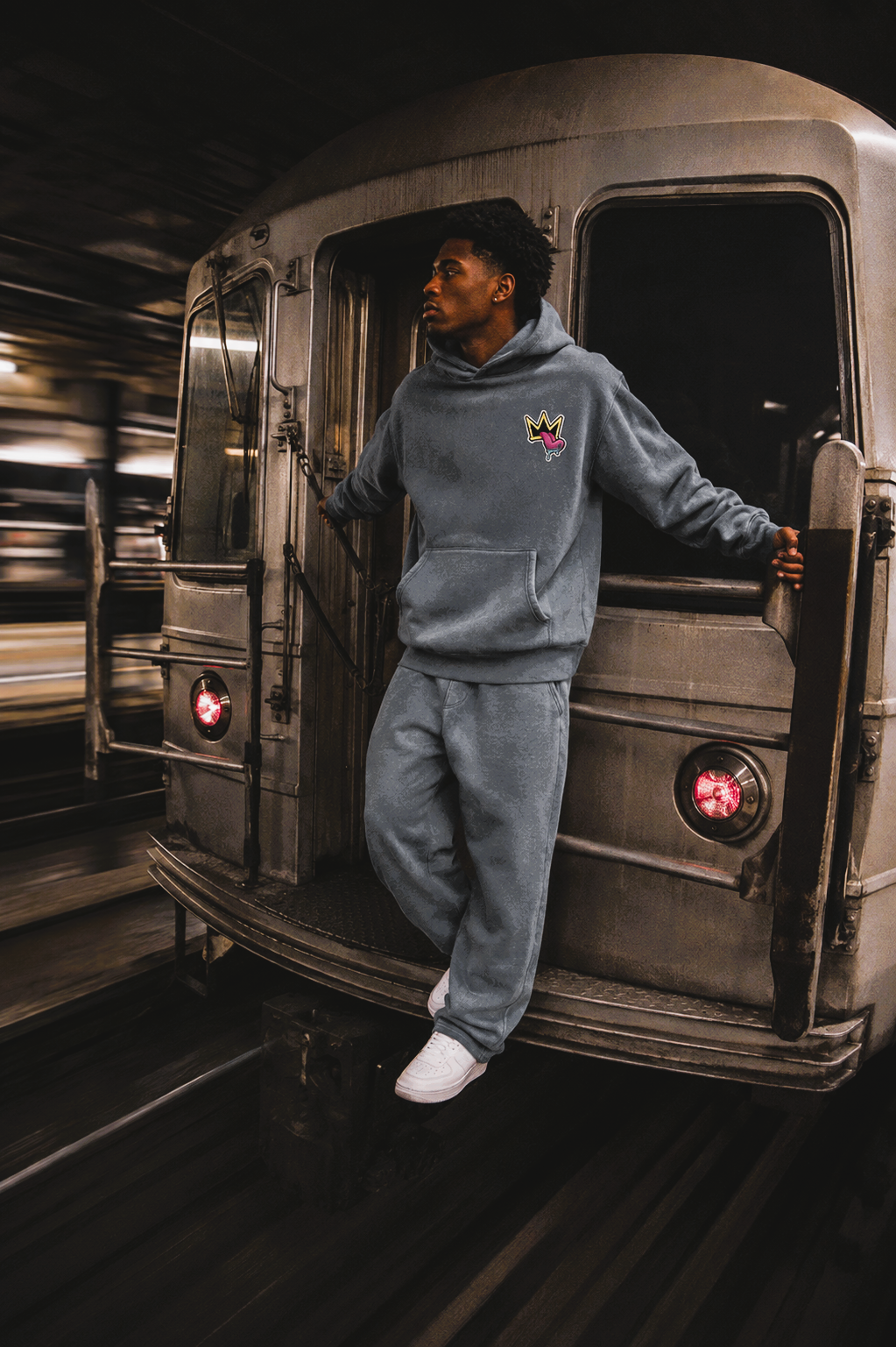Snow Wash Fleece Oversize Hoodie