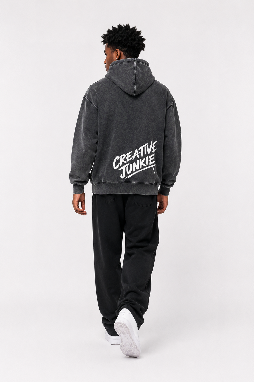 Snow Wash Fleece Oversize Hoodie