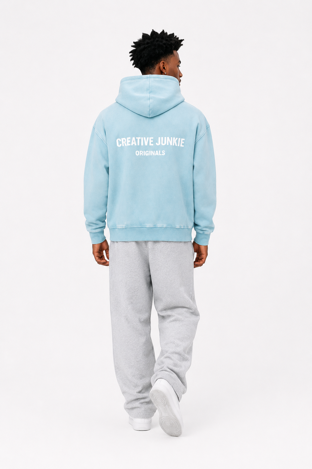 Snow Wash Fleece Oversize Hoodie