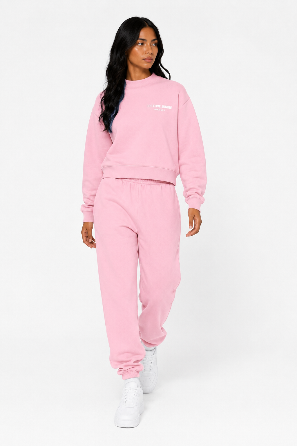 Essential Fleece Mock-Neck Crew Sweatshirt