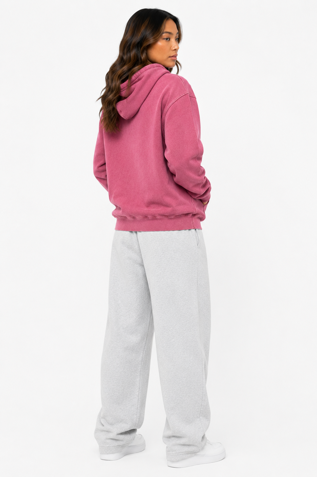 Snow Washed Loose Cotton Hoodie
