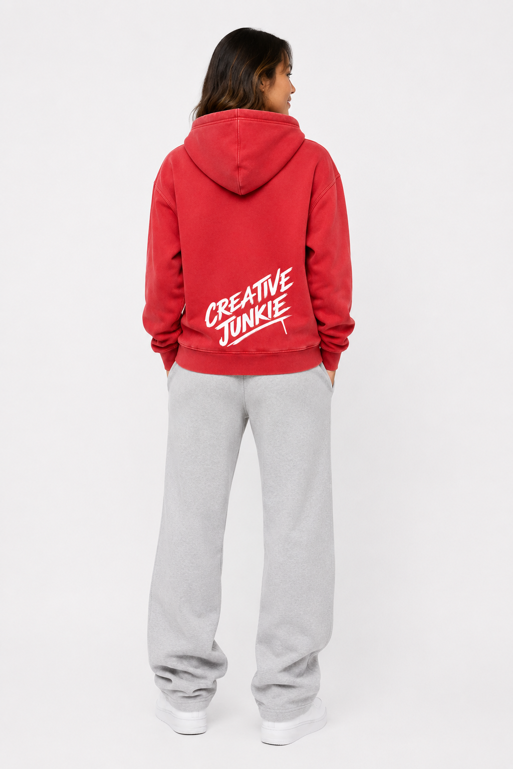 Snow Wash Fleece Oversize Hoodie