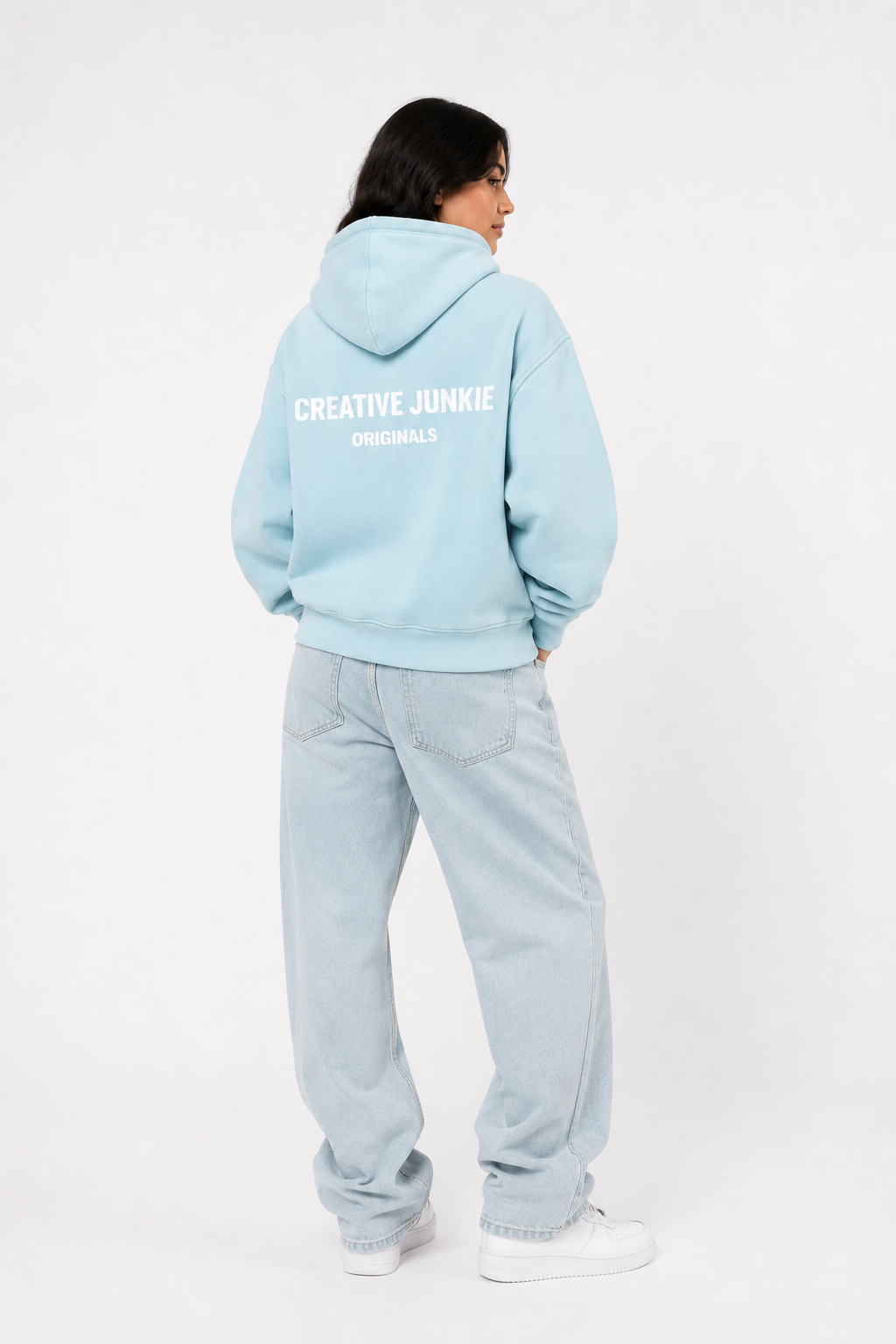 Snow Wash Fleece Oversize Hoodie