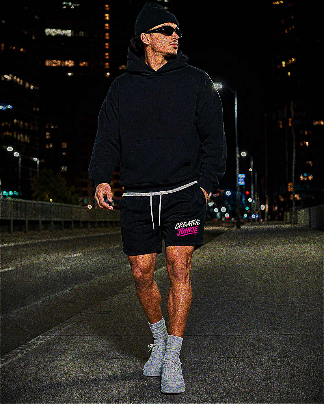 Mesh Drawstring Shorts