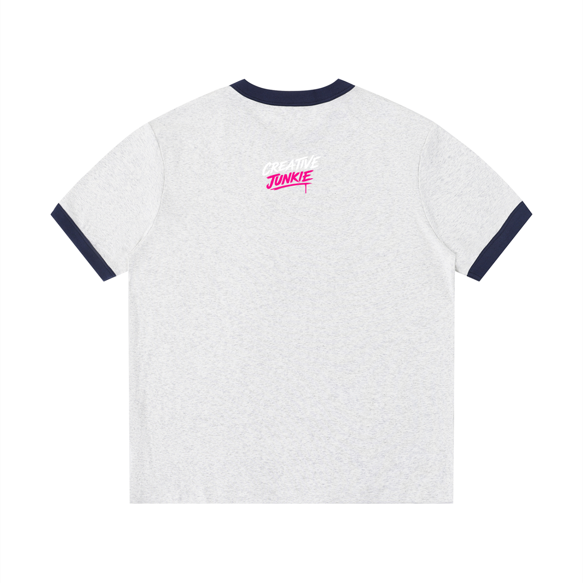 Contrast Edge Ribbed Crewneck T-Shirt
