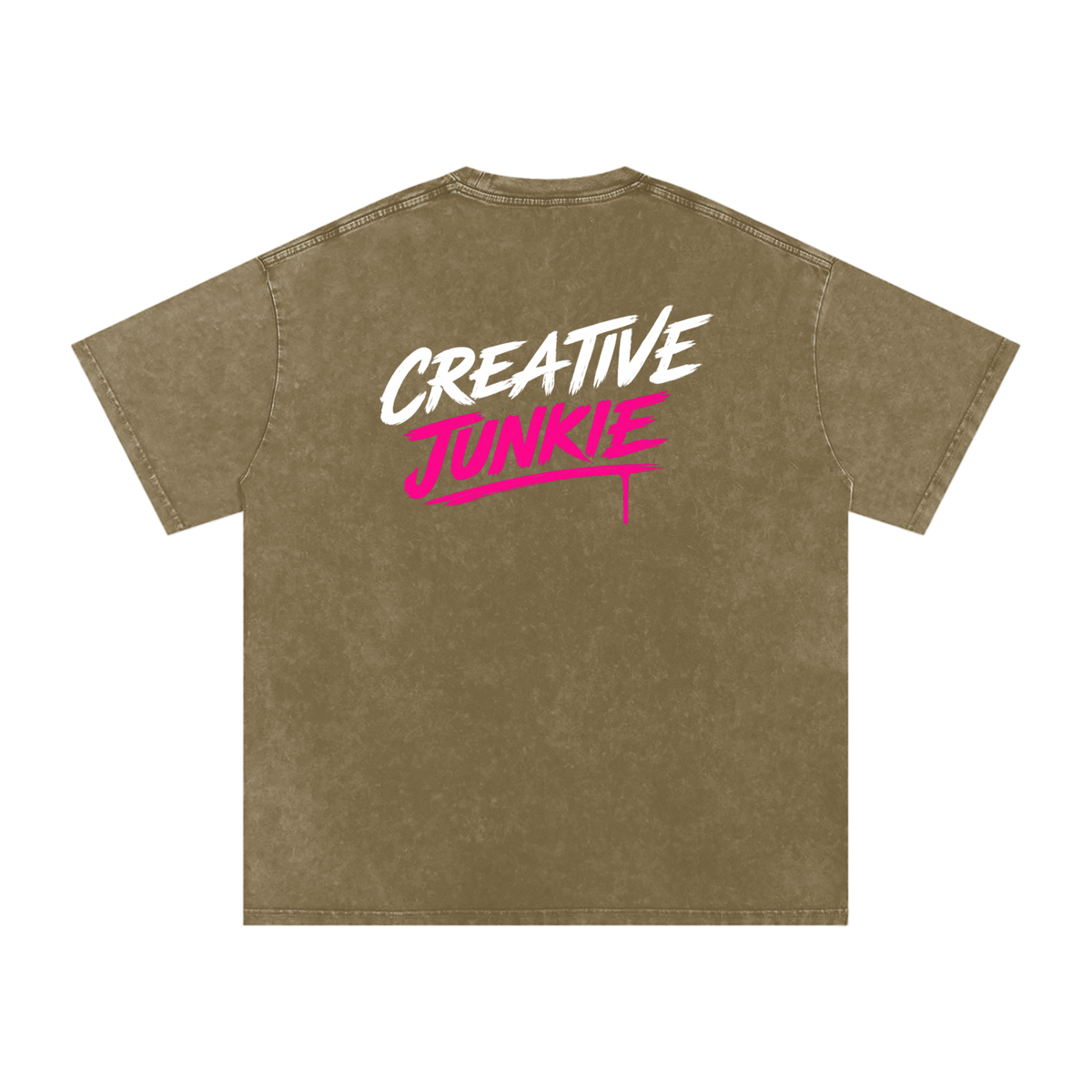 Snow Washed Oversized Cotton T-Shirt