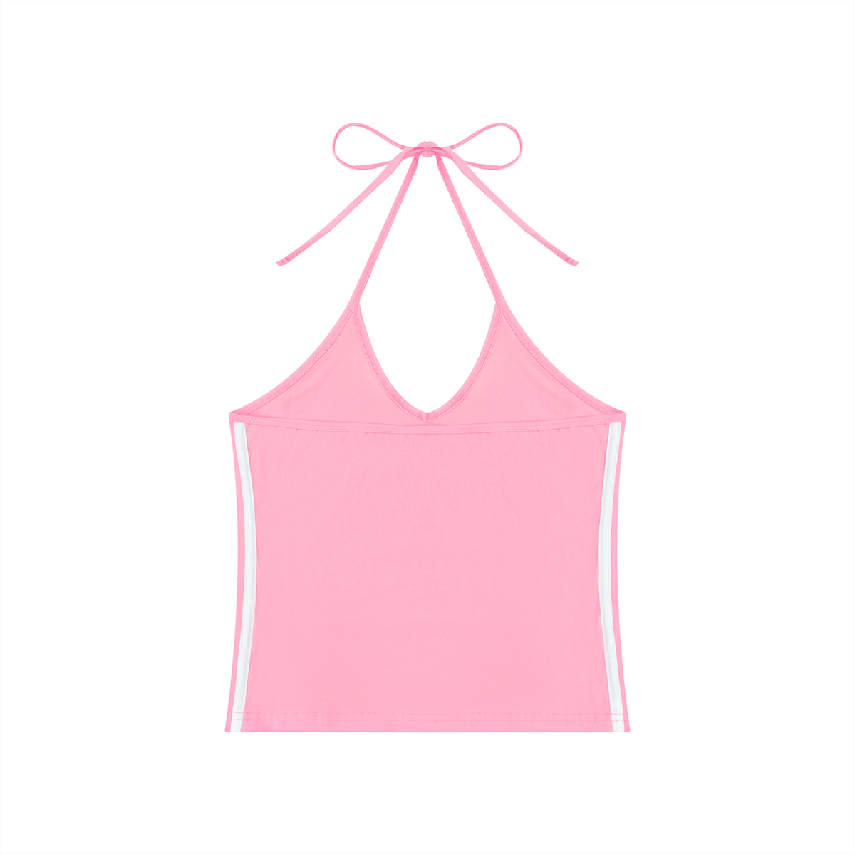 Color Block Halter Crop Tank Top