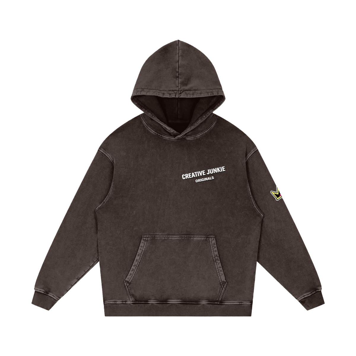 Snow Washed Loose Cotton Hoodie