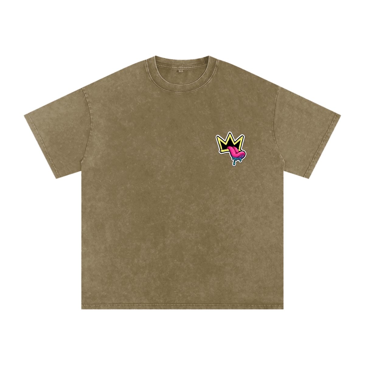 Snow Washed Oversized Cotton T-Shirt