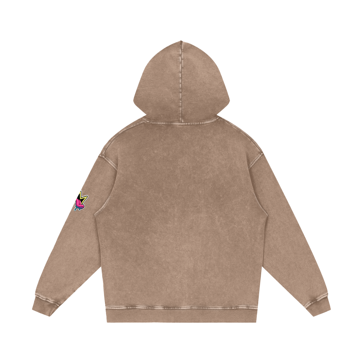 Snow Washed Loose Cotton Hoodie