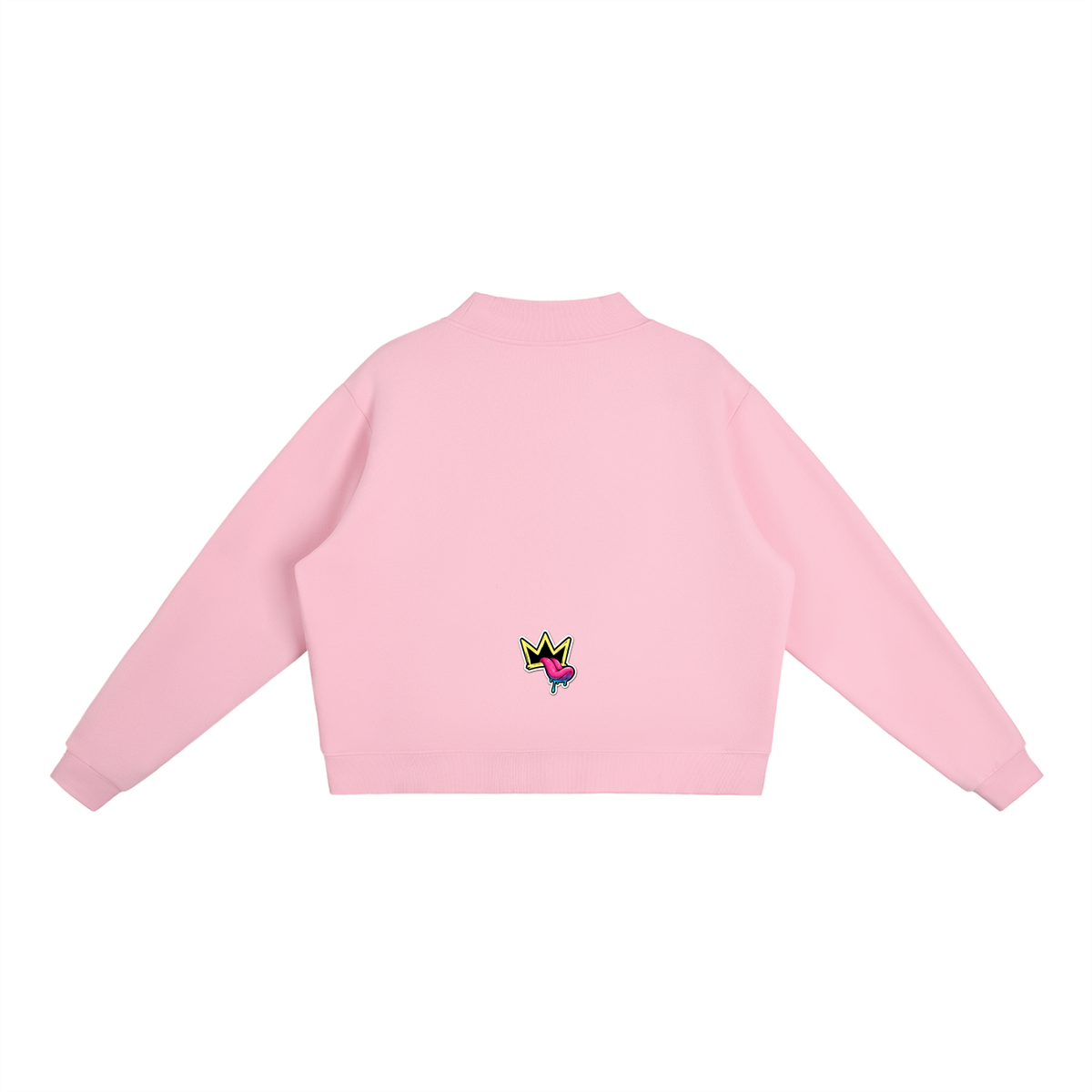 Essential Fleece Mock-Neck Crew Sweatshirt
