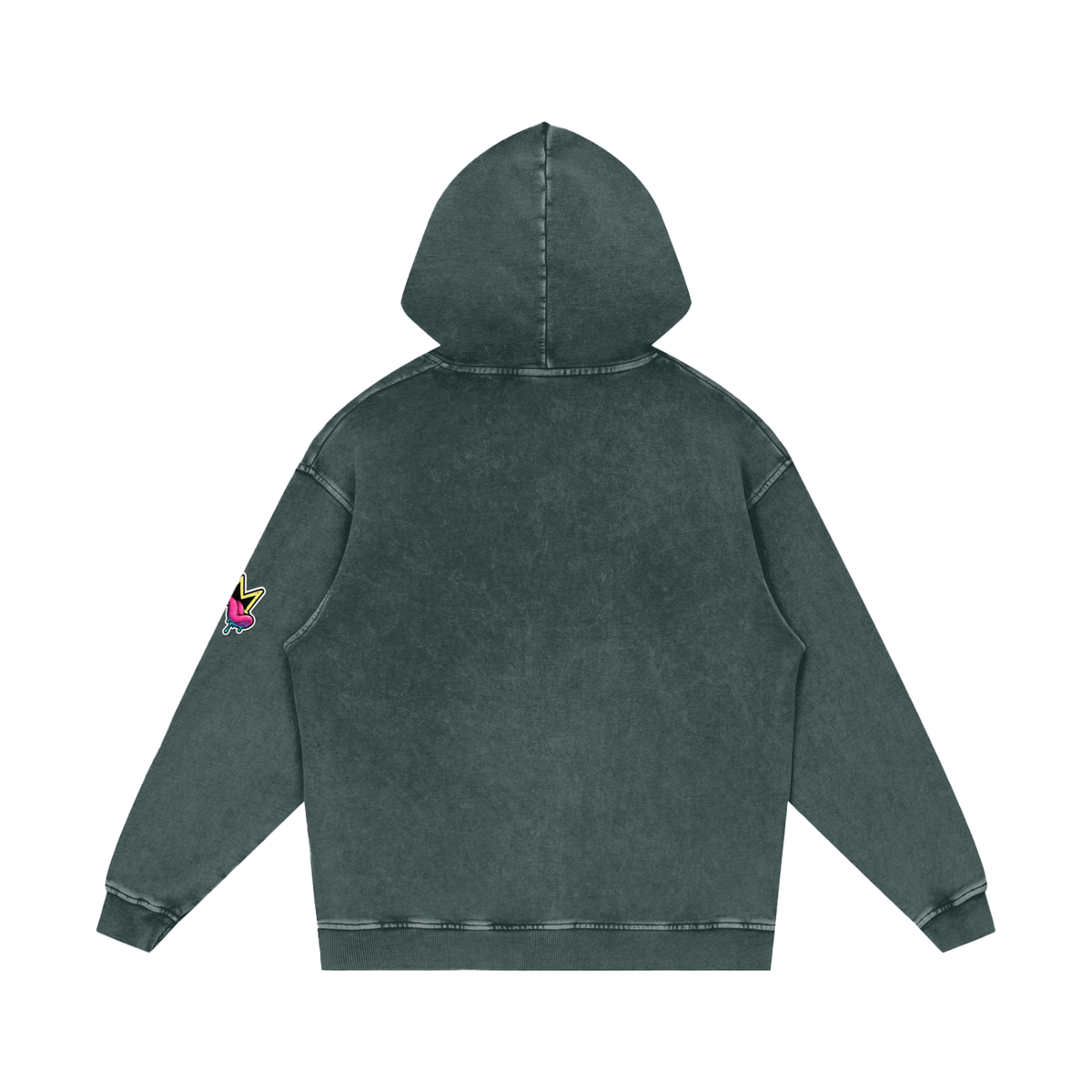 Snow Washed Loose Cotton Hoodie