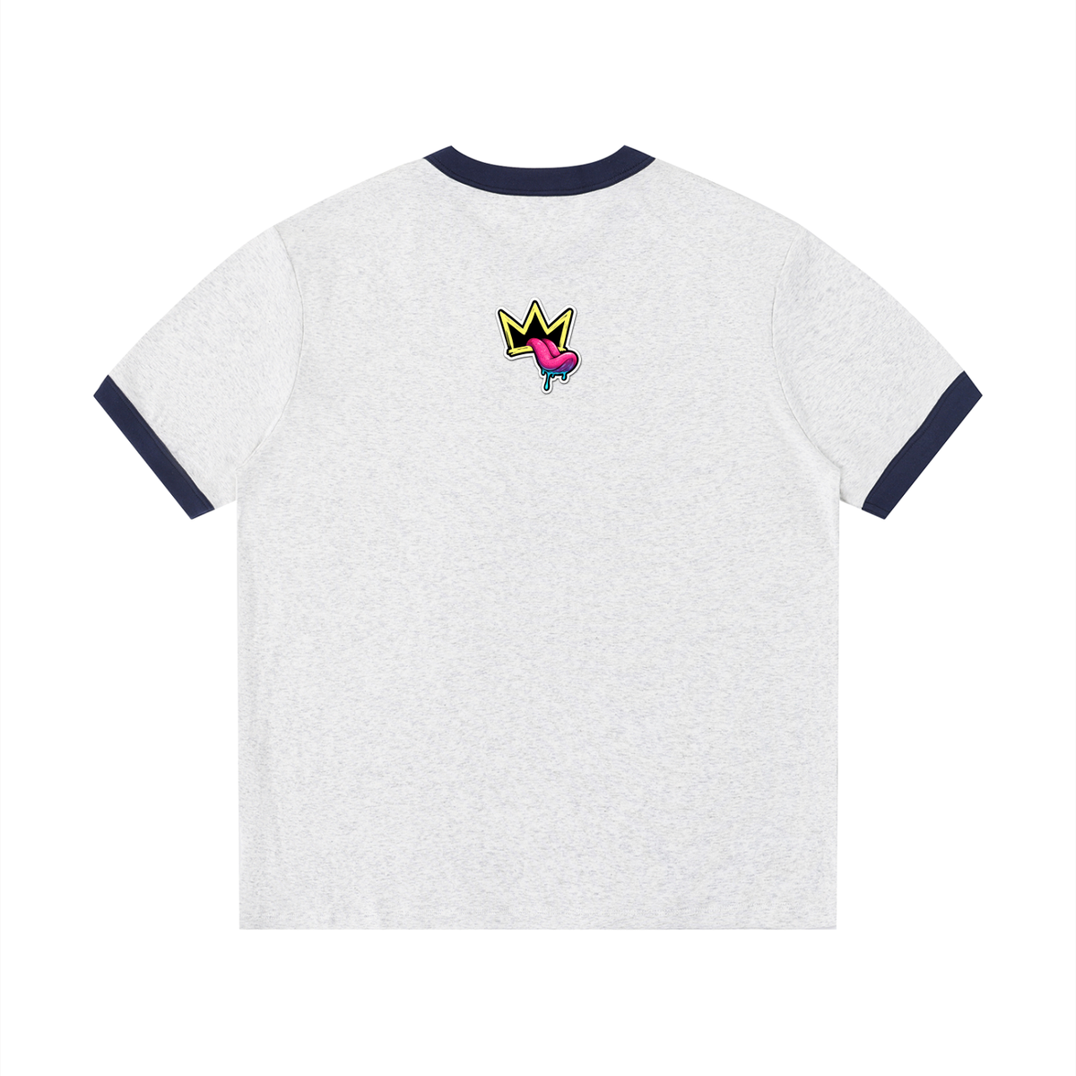 Contrast Edge Ribbed Crewneck T-Shirt